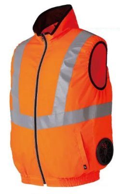 画像4: 26884【ブルゾンのみ】エアセンサー／高視認反射ベスト・サイドファン (4)