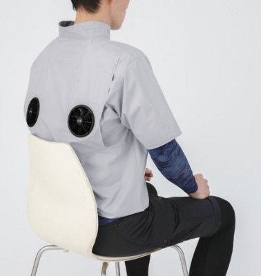 画像15: XE98108【ブルゾンのみ】ジーベック空調服(R)／遮熱長袖(ハーネス対応)・上部ファン (15)