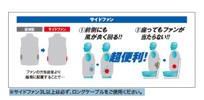 画像10: XE98039【ブルゾンのみ】ジーベック空調服(R)／エコ遮熱ベスト(JIS制電)・サイドファン (10)
