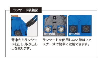 画像9: XE98108【ブルゾンのみ】ジーベック空調服(R)／遮熱長袖(ハーネス対応)・上部ファン (9)