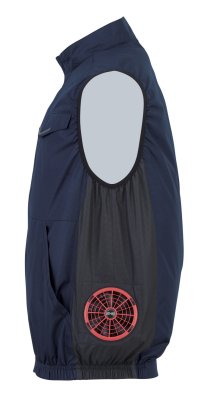 画像4: XE98039【ブルゾンのみ】ジーベック空調服(R)／エコ遮熱ベスト(JIS制電)・サイドファン (4)