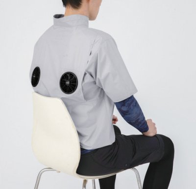 画像14: XE98036【ブルゾンのみ】ジーベック空調服(R)／遮熱ベスト・上部ファン (14)