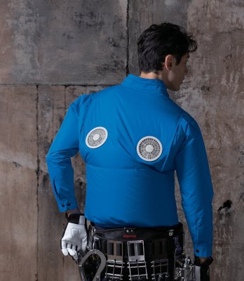 画像3: XE98035【ブルゾンのみ】ジーベック空調服(R)／遮熱長袖・上部ファン (3)