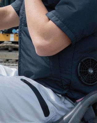 画像3: KU92322【ブルゾンのみ】空調服(R)／半袖(帯電防止)・横ファン (3)