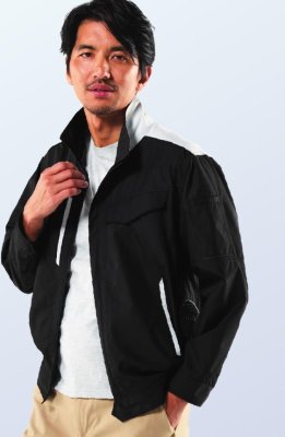 画像9: E9214【ブルゾンのみ】旭蝶空調服(R)／エコ制電長袖・横ファン (9)