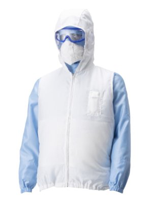 画像7: PK2911【ブルゾンのみ】空調服(R)／フード付アウターベスト(防塵) (7)