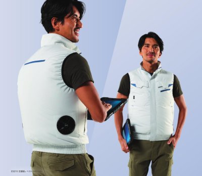 画像2: E9215【ブルゾンのみ】旭蝶空調服(R)／ベスト・エコ(JIS制電) (2)