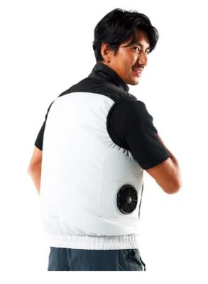 画像2: E9213【ブルゾンのみ】旭蝶空調服(R)／エコ制電ベスト・横ファン (2)