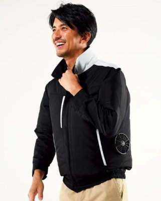 画像12: E9214【ブルゾンのみ】旭蝶空調服(R)／エコ制電長袖・横ファン (12)