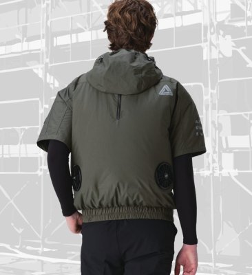 画像6: 37-1501【空調服(R)セット】ALT空調服ブルゾン・ファン・バッテリー(充電器付)／半袖(フルハーネス) (6)