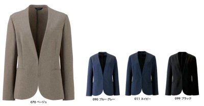 画像5: 630020 レディースノーカラージャケット (4色) (5)