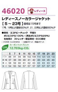 画像1: 46020 レディースノーカラージャケット (2色)