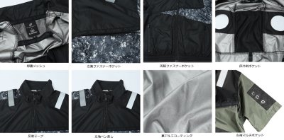 画像7: DG434【ブルゾンのみ】エアセンサー／遮熱半袖・4つ穴ファン (7)