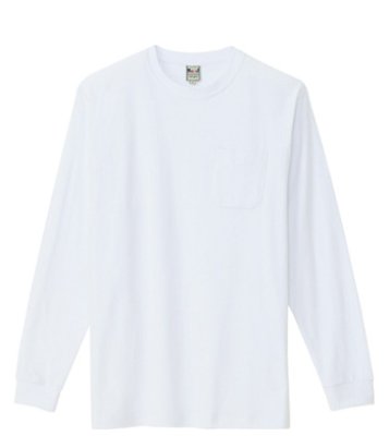 画像2: az10530 長袖Tシャツ・綿100％（6色） (2)