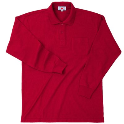 画像2: az7614 長袖ポロシャツ・鹿の子（8色） (2)