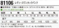 画像1: 81106 レディースワンタックパンツ（3色）