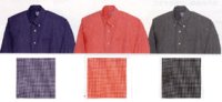 画像2: AZ7825 男女兼用ボタンダウン半袖ギンガムチェックシャツ (3色)